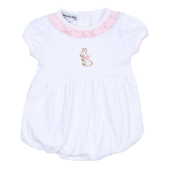 Vintage Bunny Ruffle Bubble - Pink - Magnolia BabyBubble