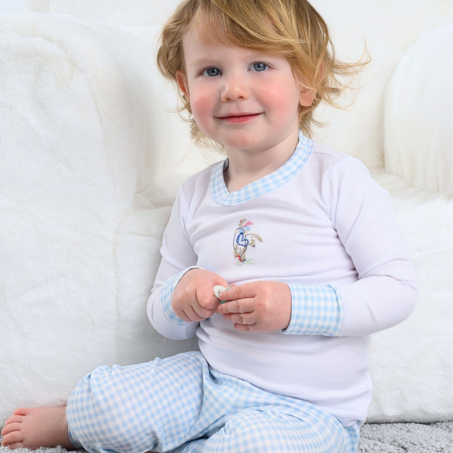 Vintage Cowboy Infant/Toddler Long Pajamas - Magnolia BabyLong Pajamas