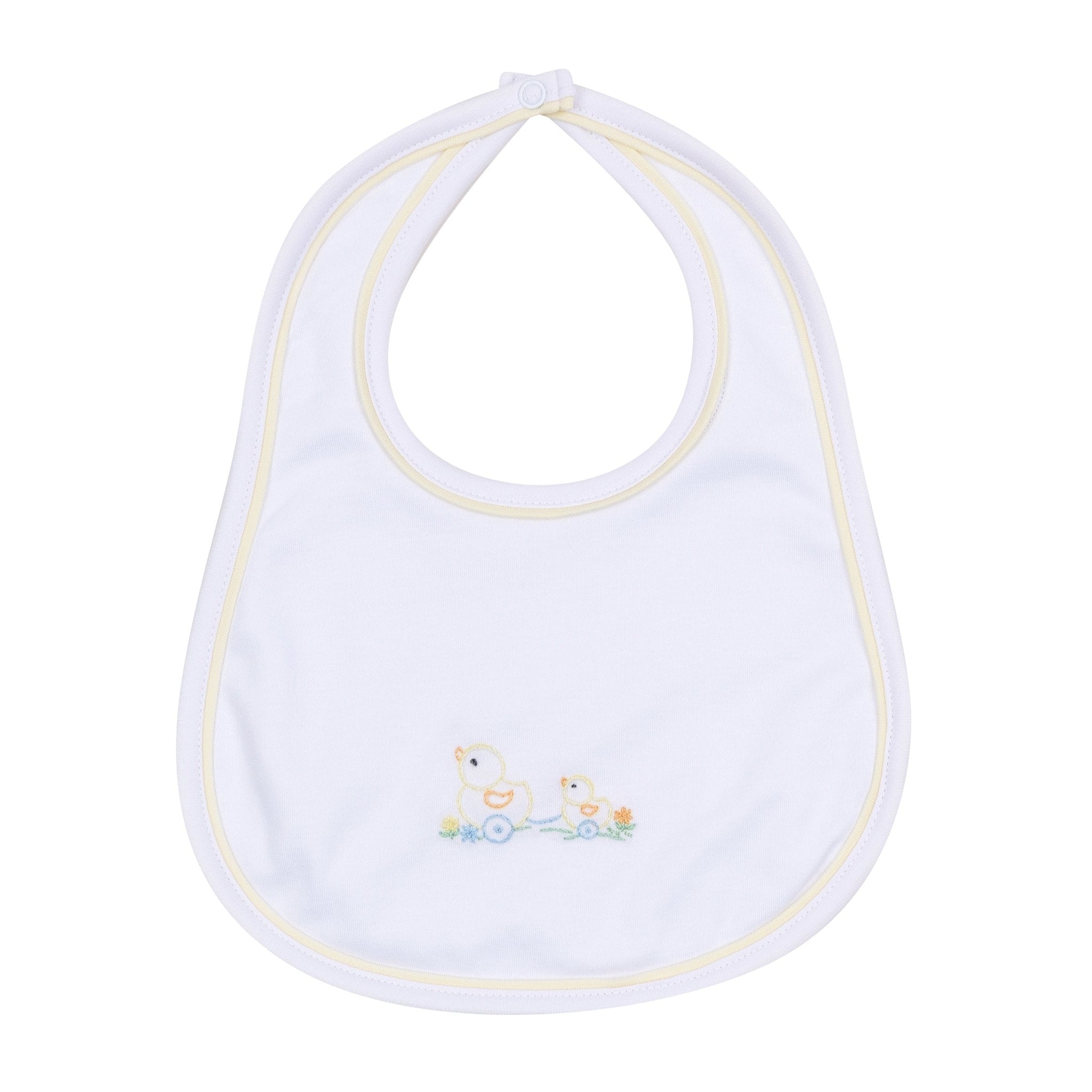 Vintage Duckie Pulltoy Bib - Yellow - Magnolia BabyBib