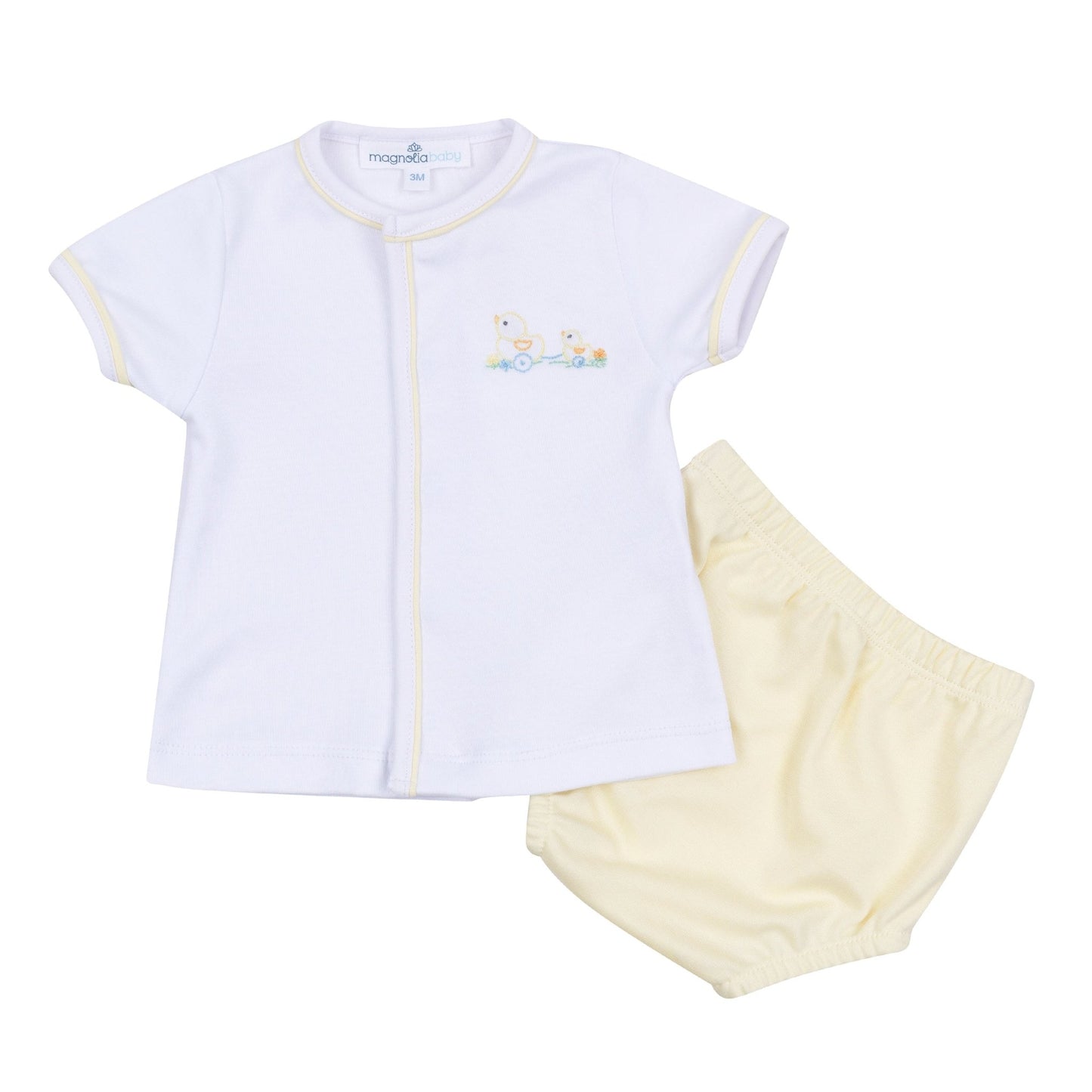 Vintage Duckie Pulltoy Diaper Cover Set - Yellow - Magnolia BabyDiaper Cover