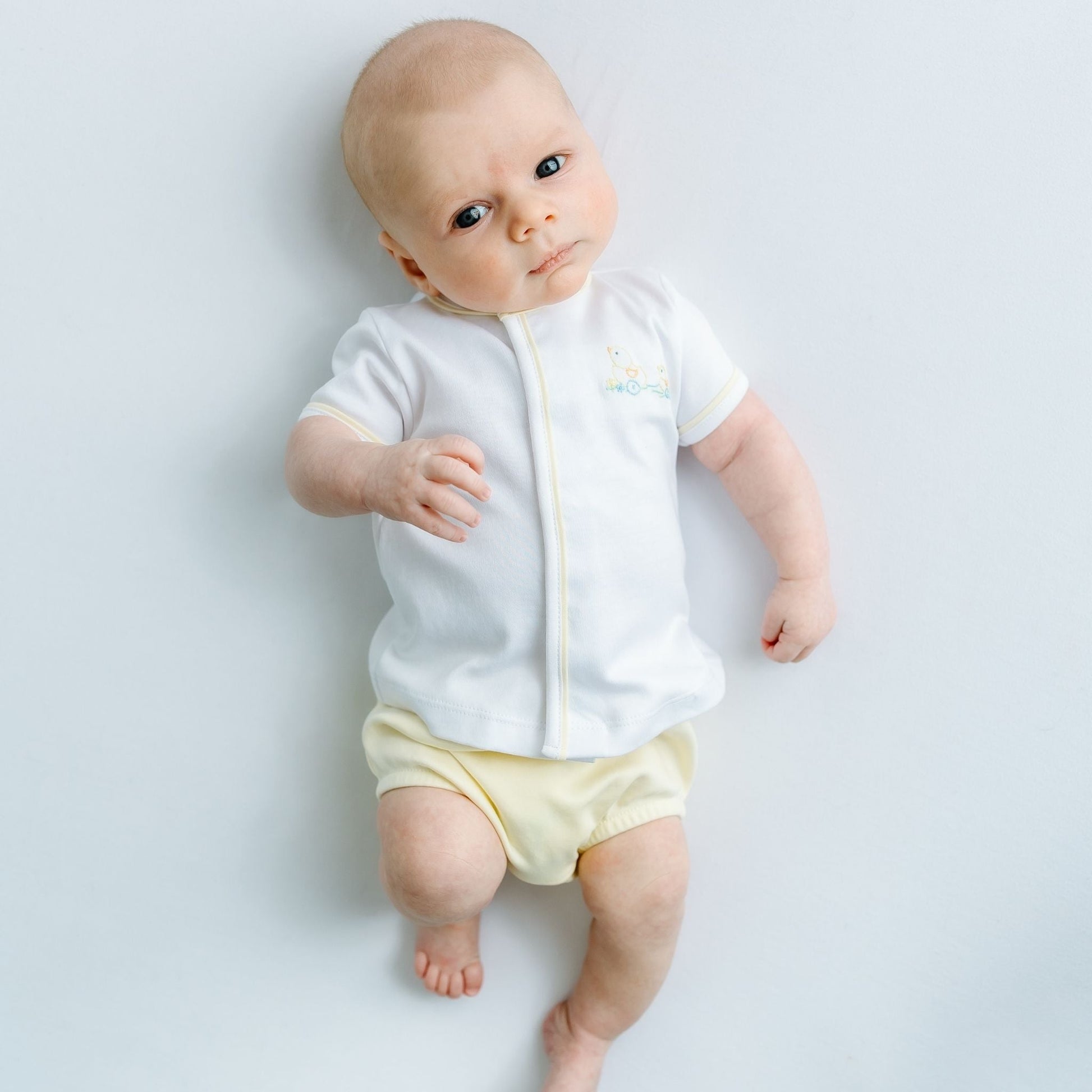 Vintage Duckie Pulltoy Diaper Cover Set - Yellow - Magnolia BabyDiaper Cover