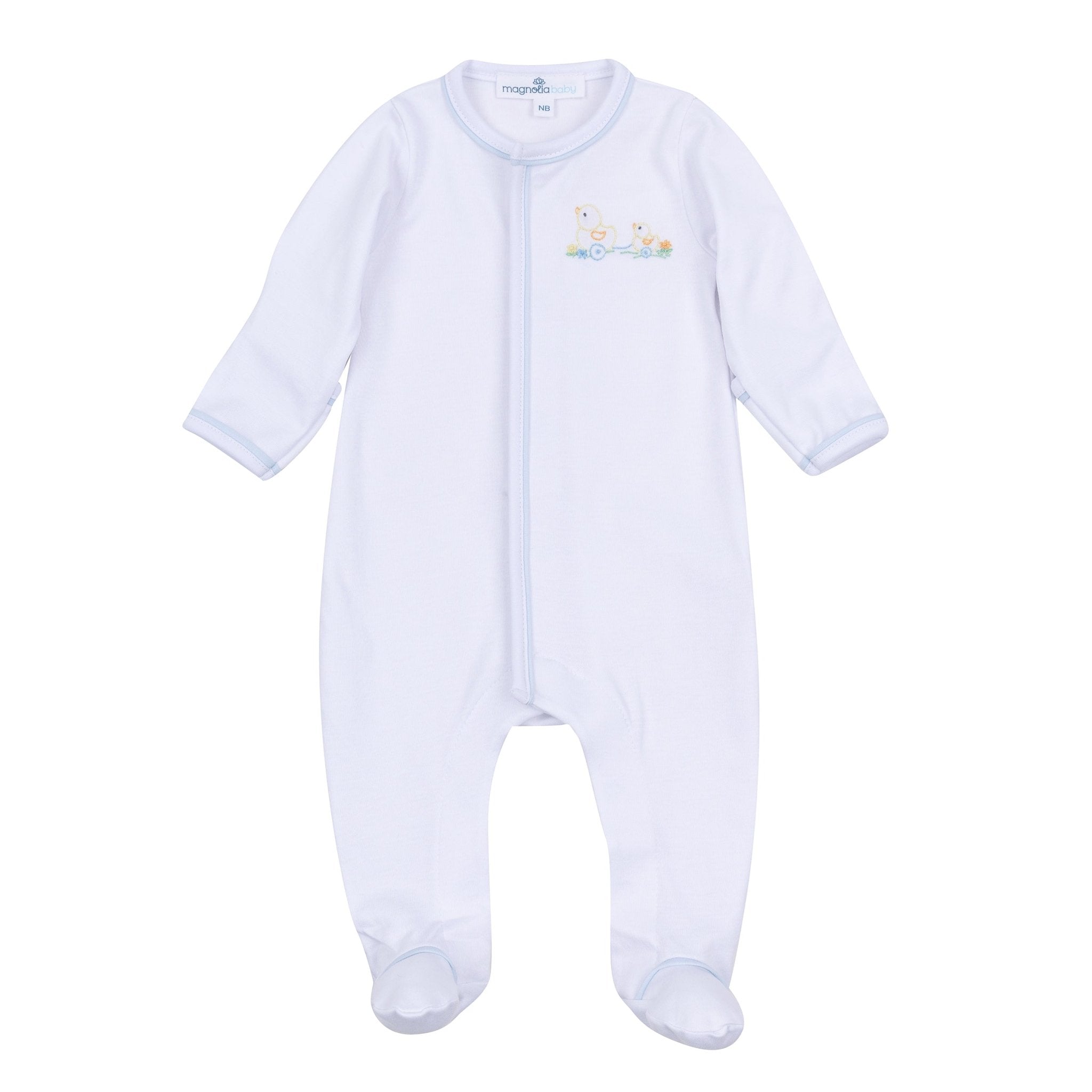 Vintage Duckie Pulltoy Footie - Light Blue - Magnolia BabyFootie