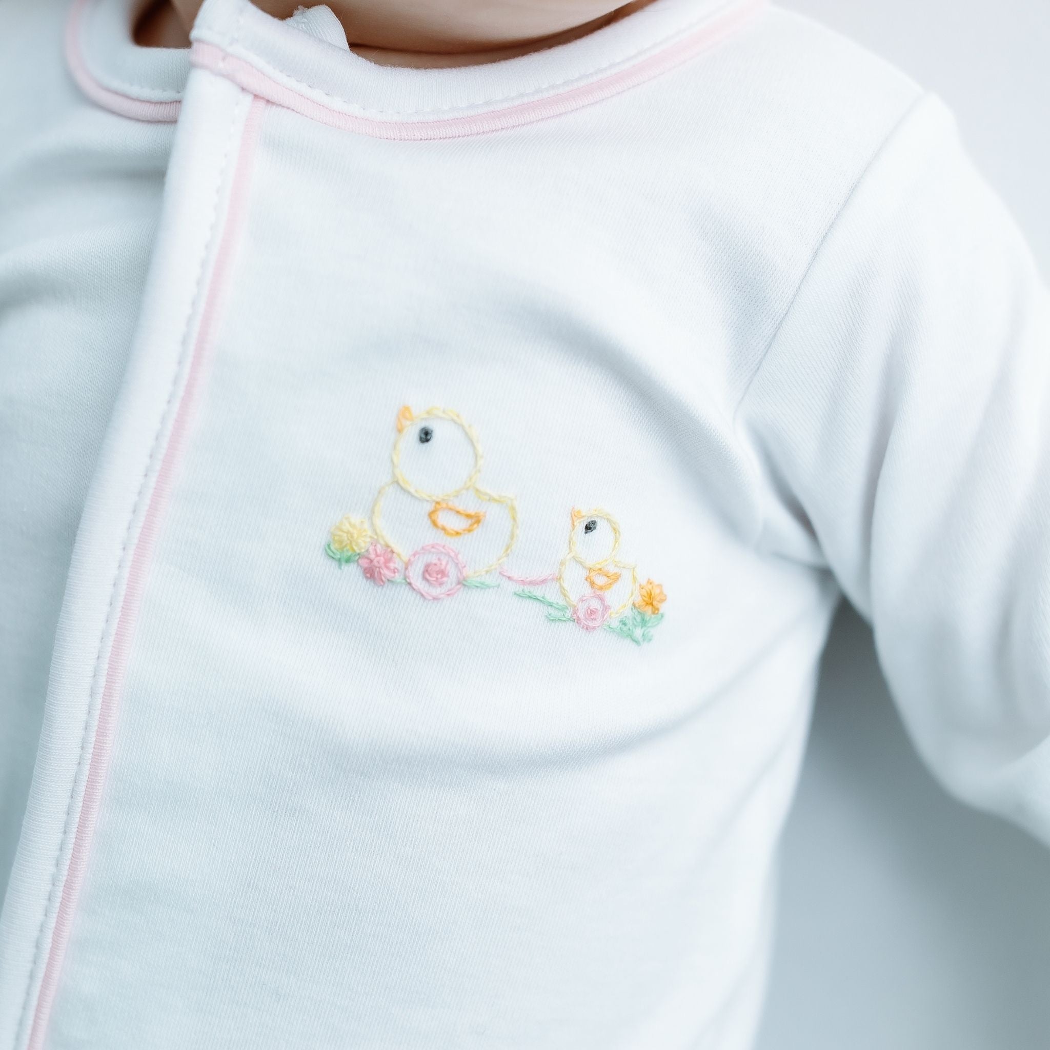 Vintage Duckie Pulltoy Footie - Pink - Magnolia BabyFootie