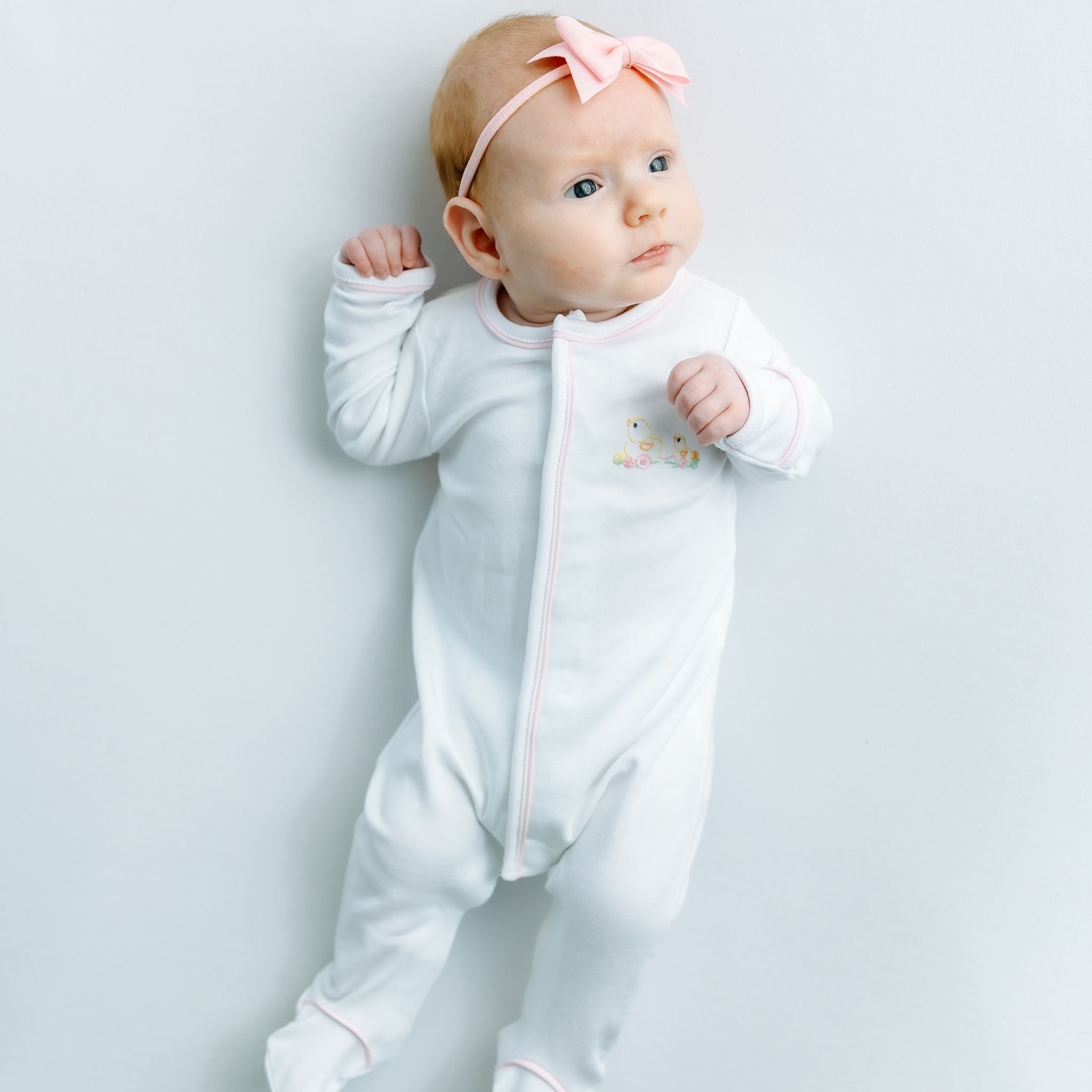 Vintage Duckie Pulltoy Footie - Pink - Magnolia BabyFootie