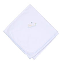  Vintage Duckies Blue Embroidered Receiving Blanket - Magnolia BabyReceiving Blanket