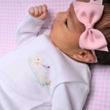  Vintage Duckies Pink Embroidered Footie - Magnolia BabyFootie
