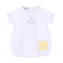  Vintage Duckies Yellow Embroidered Short Sleeve Boy Bubble - Magnolia BabyBubble