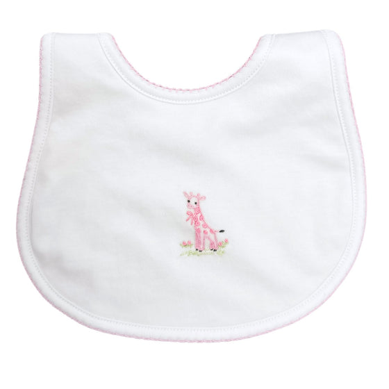 Vintage Giraffe Bib - Pink - Magnolia BabyBib