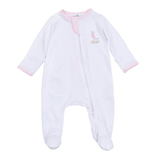  Vintage Giraffe Zip Footie - Pink - Magnolia BabyFootie