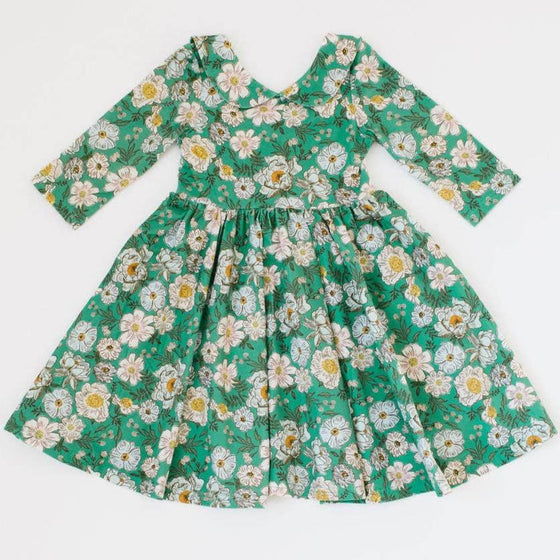 Vintage Greens Rubina Twirl Dress - Magnolia BabyDress