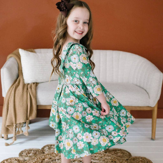 Vintage Greens Rubina Twirl Dress - Magnolia BabyDress