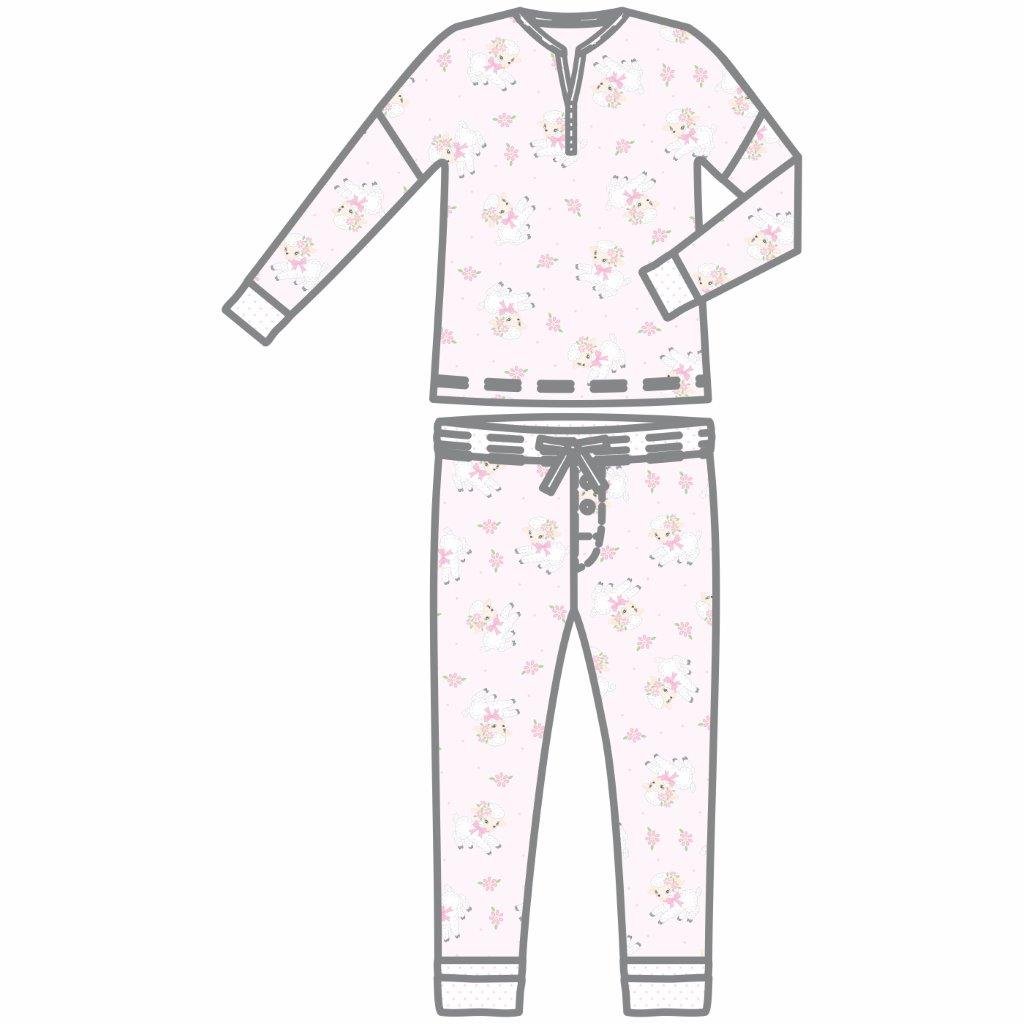 Vintage Lamb Women's 2pc Set Pajamas - Magnolia Baby2pc Set Pajamas