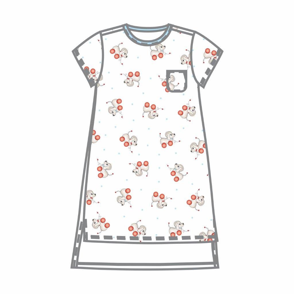 Vintage Pulltoy Women's Night Short Sleeve Shirt - Magnolia BabyNight Shirt