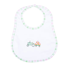  Vintage Pumpkin Picking Embroidered Bib - Pink - Magnolia BabyBib