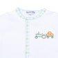Vintage Pumpkin Picking Embroidered Footie - Blue - Magnolia BabyFootie