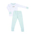 Vintage Pumpkin Picking Embroidered Long Pajamas - Blue - Magnolia BabyLong Pajamas