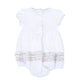Vintage Pumpkin Picking Embroidered Ruffle Bubble - Pink - Magnolia BabyBubble