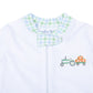 Vintage Pumpkin Picking Embroidered Zip Pajamas - Blue - Magnolia BabyZipper Pajamas
