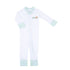 Vintage Pumpkin Picking Embroidered Zip Pajamas - Blue - Magnolia BabyZipper Pajamas