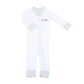 Vintage Pumpkin Picking Embroidered Zip Pajamas - Pink - Magnolia BabyZipper Pajamas