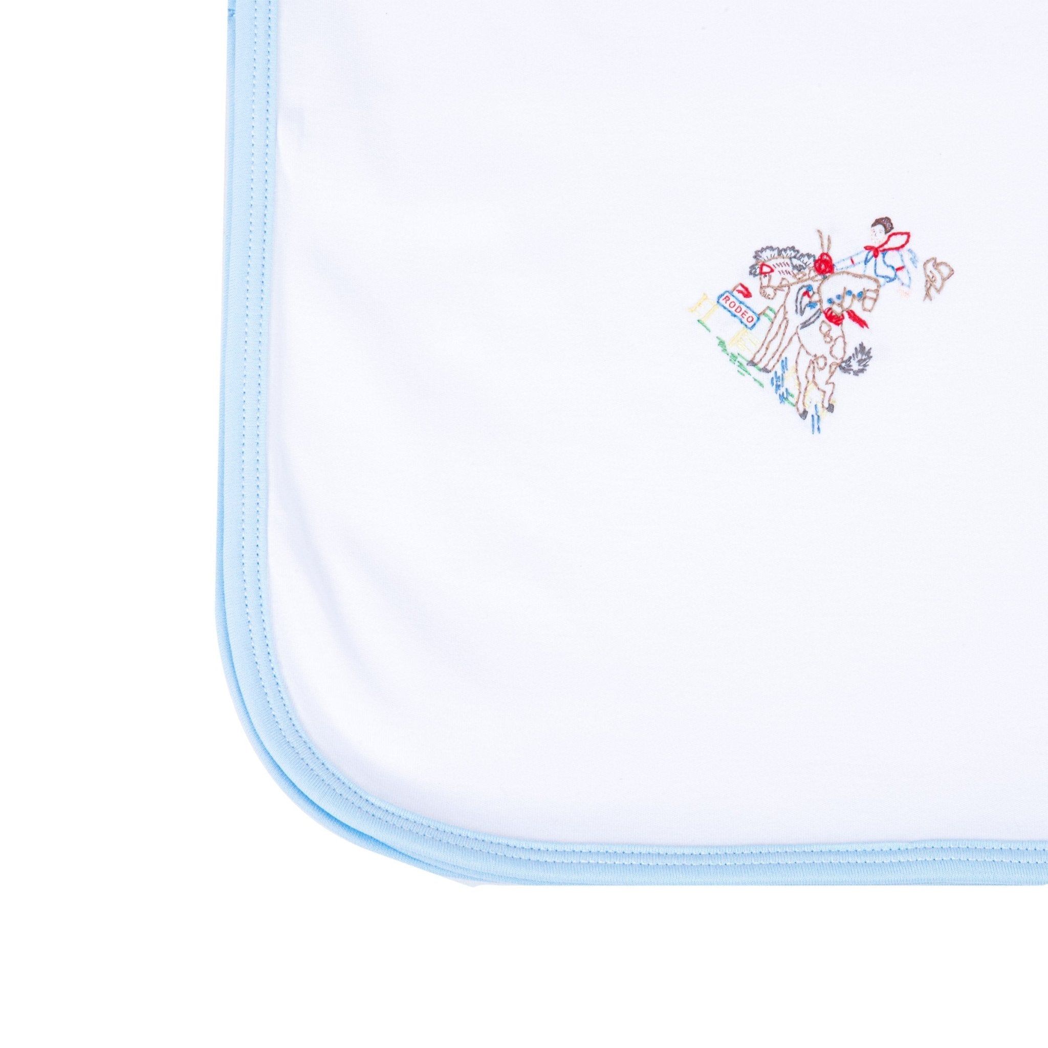 Vintage Rodeo Receiving Blanket - Blue - Magnolia BabyReceiving Blanket