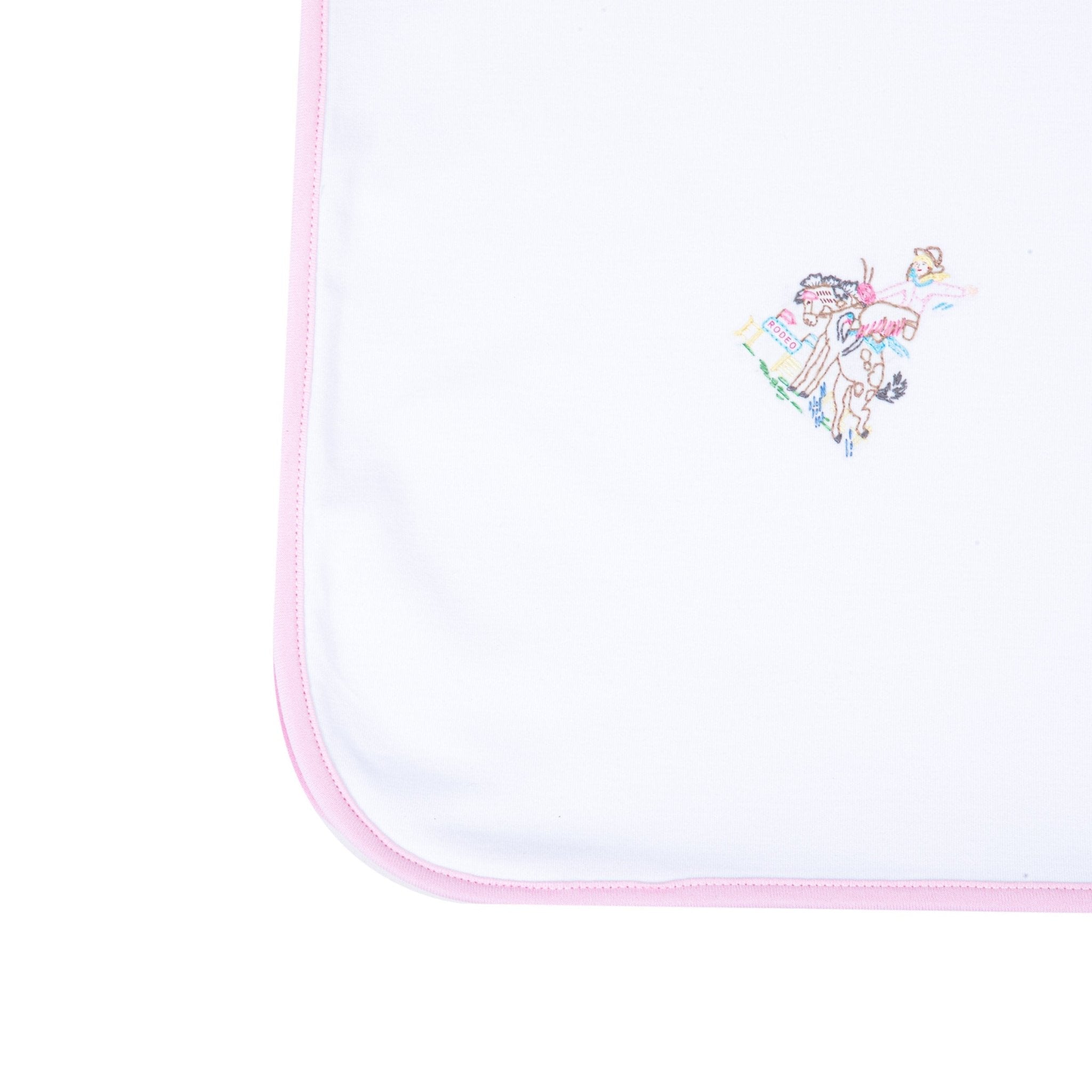 Vintage Rodeo Receiving Blanket - Pink - Magnolia BabyReceiving Blanket
