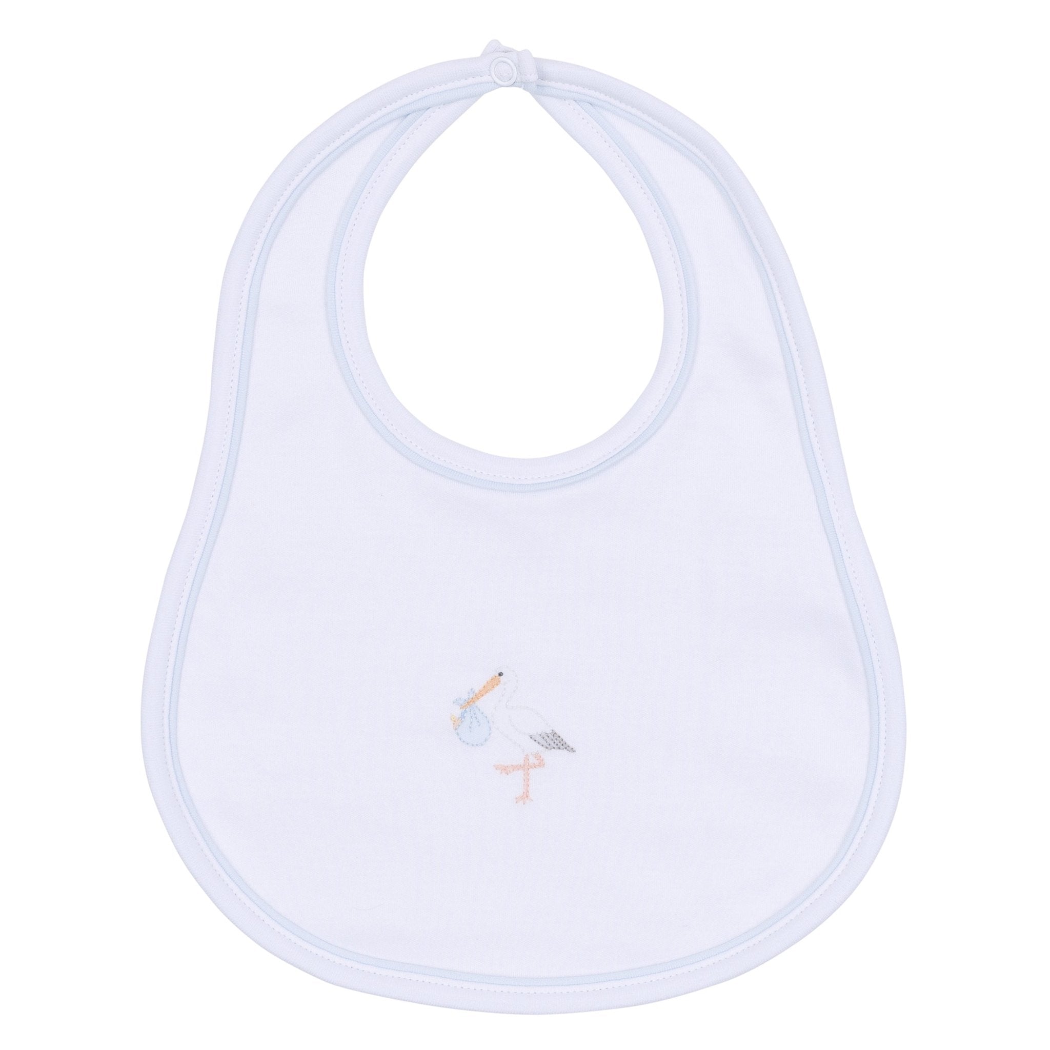 Vintage Stork Bib - Light Blue - Magnolia BabyBib
