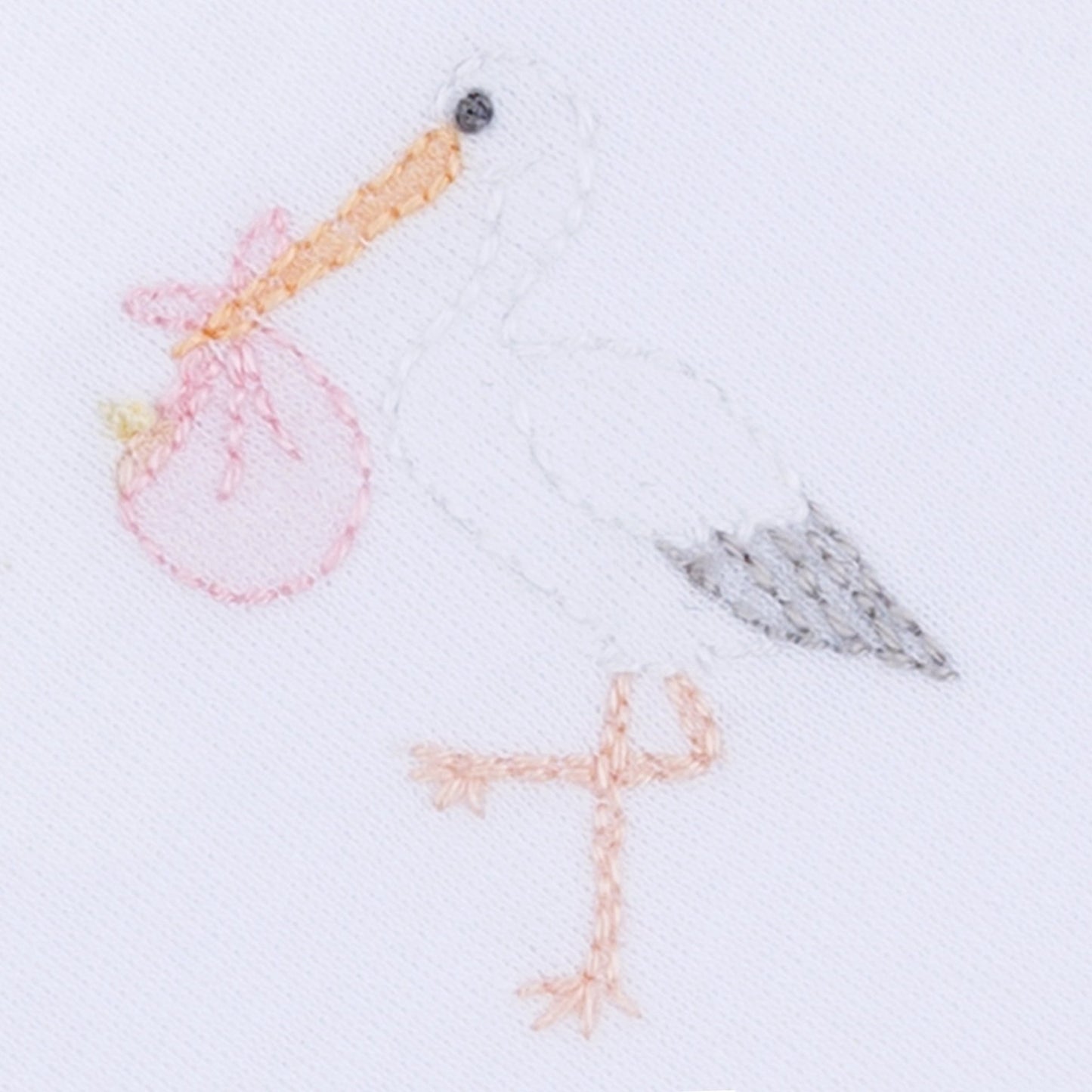 Vintage Stork Bib - Pink - Magnolia BabyBib