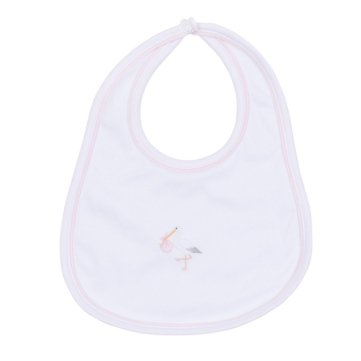 Vintage Stork Bib - Pink - Magnolia BabyBib
