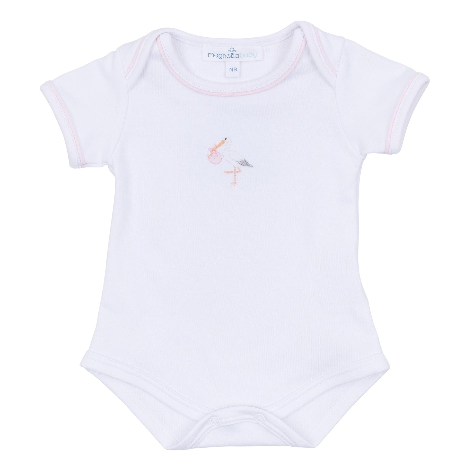 Vintage Stork Bodysuit - Pink - Magnolia BabyBodysuit