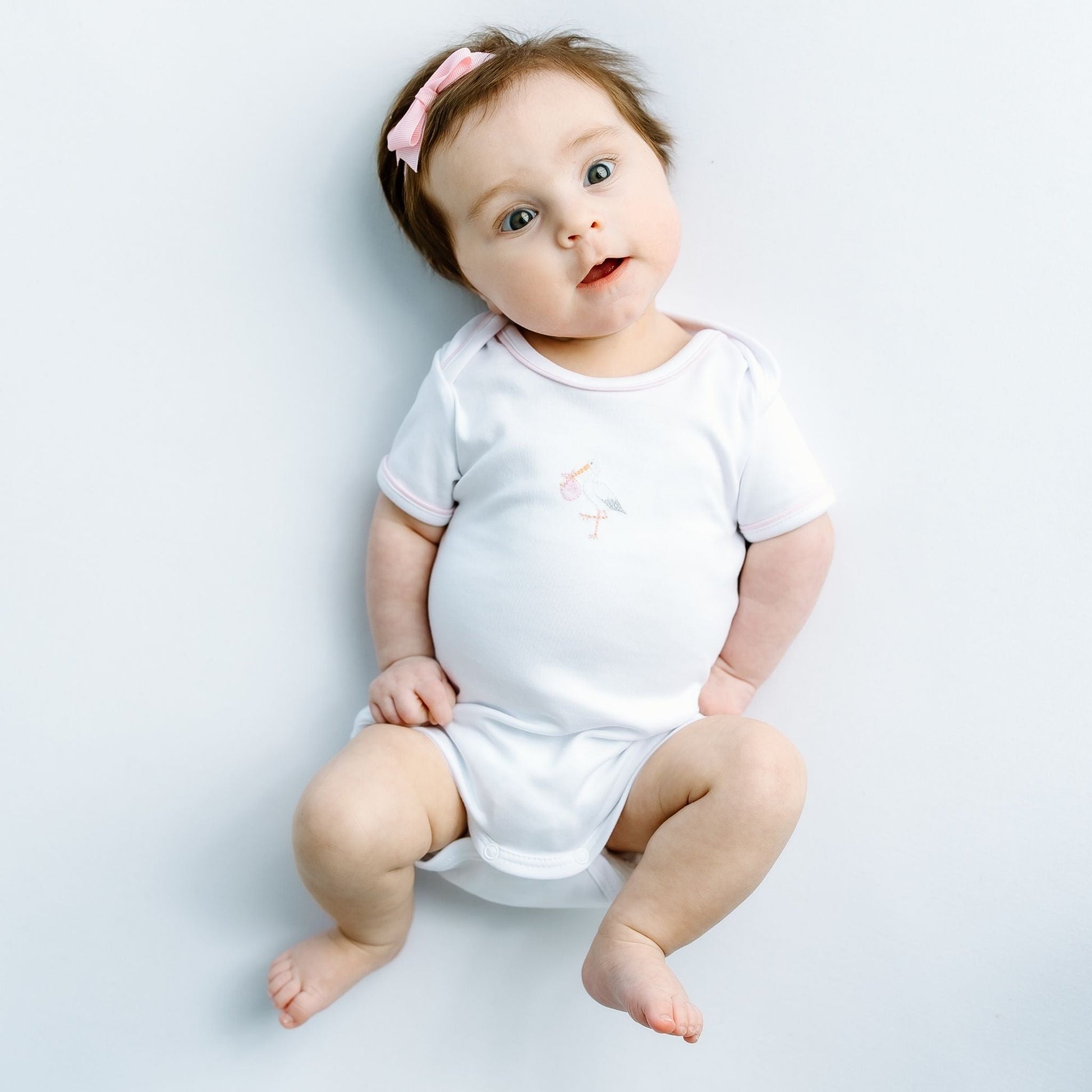 Vintage Stork Bodysuit - Pink - Magnolia BabyBodysuit