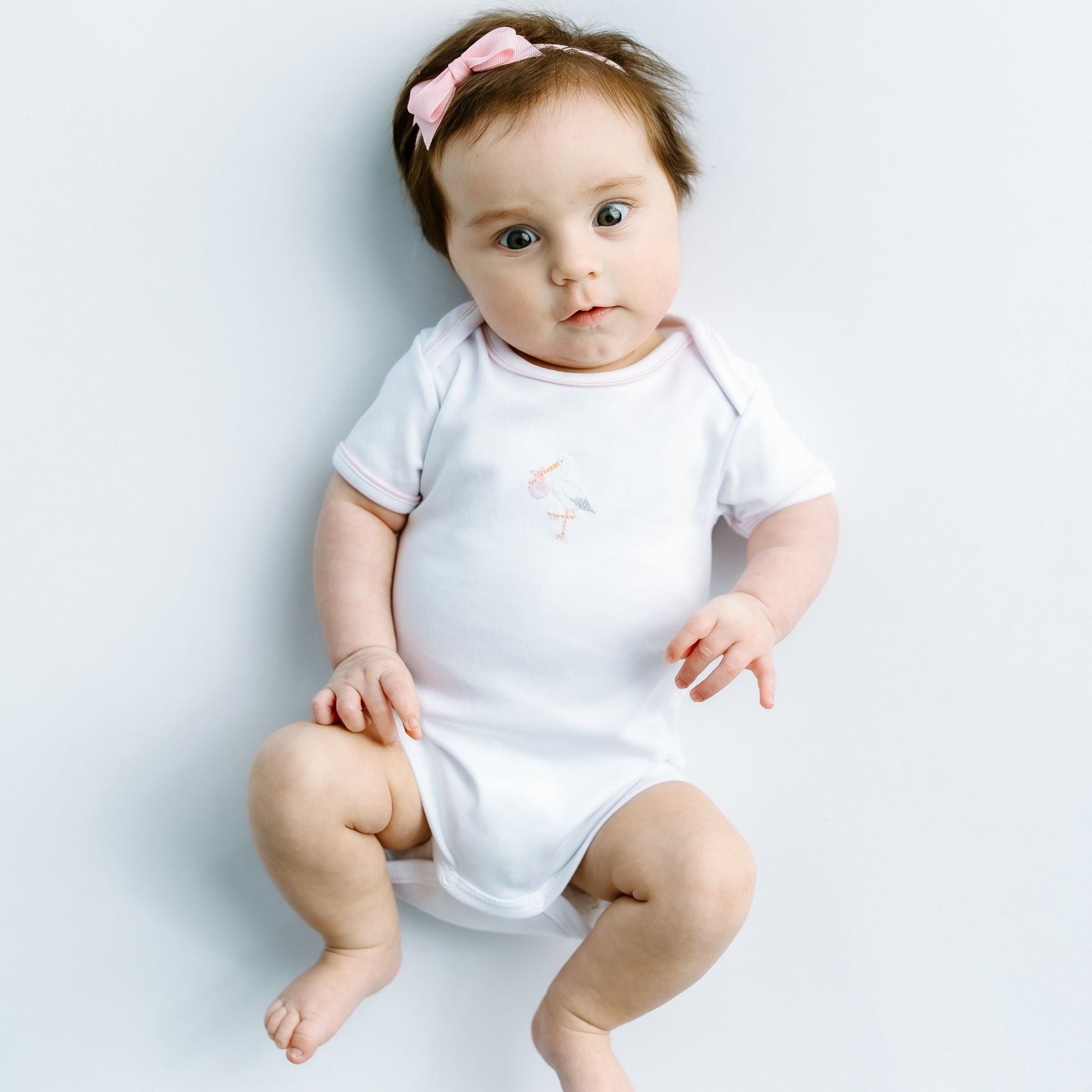 Vintage Stork Bodysuit - Pink - Magnolia BabyBodysuit