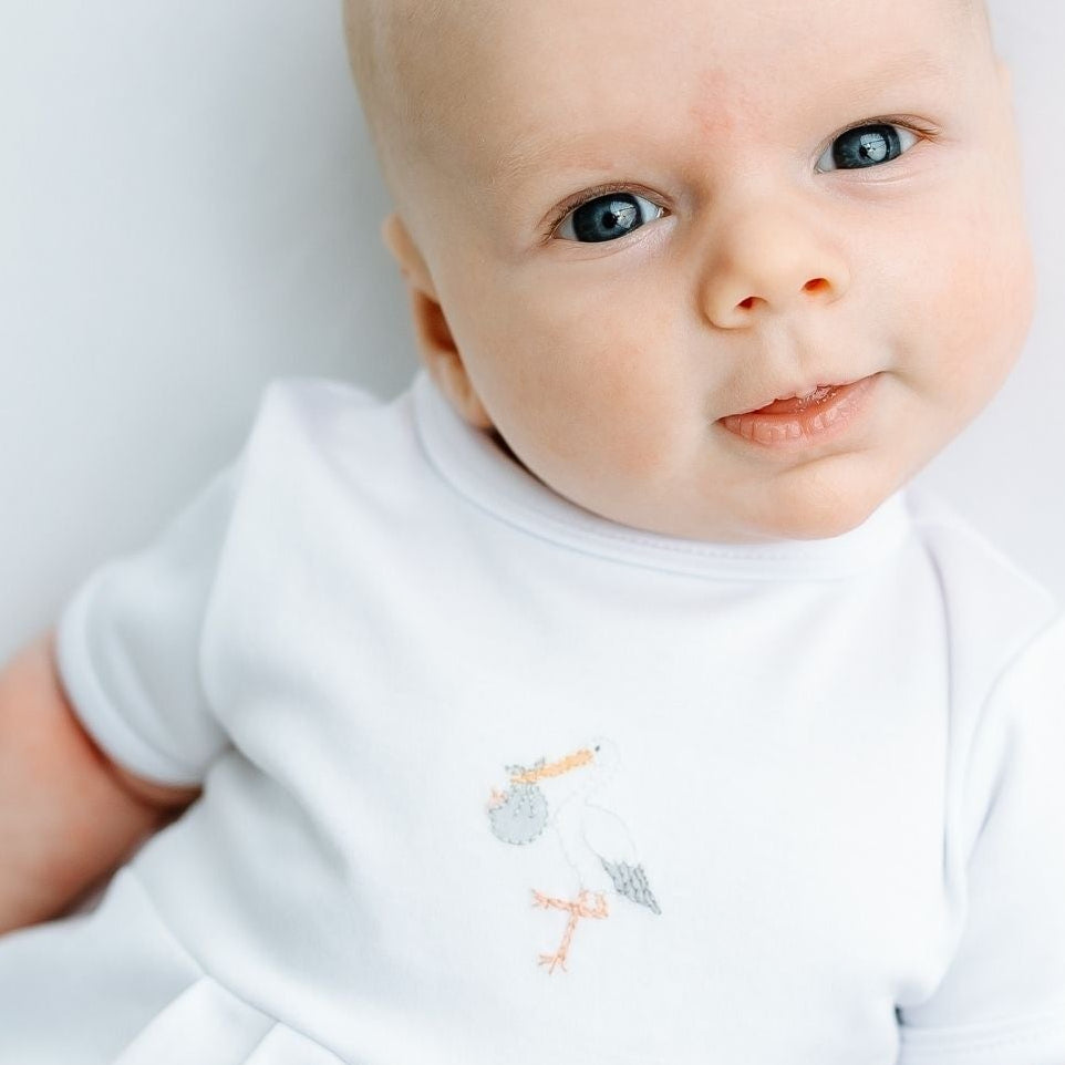 Vintage Stork Bubble - White - Magnolia BabyBubble