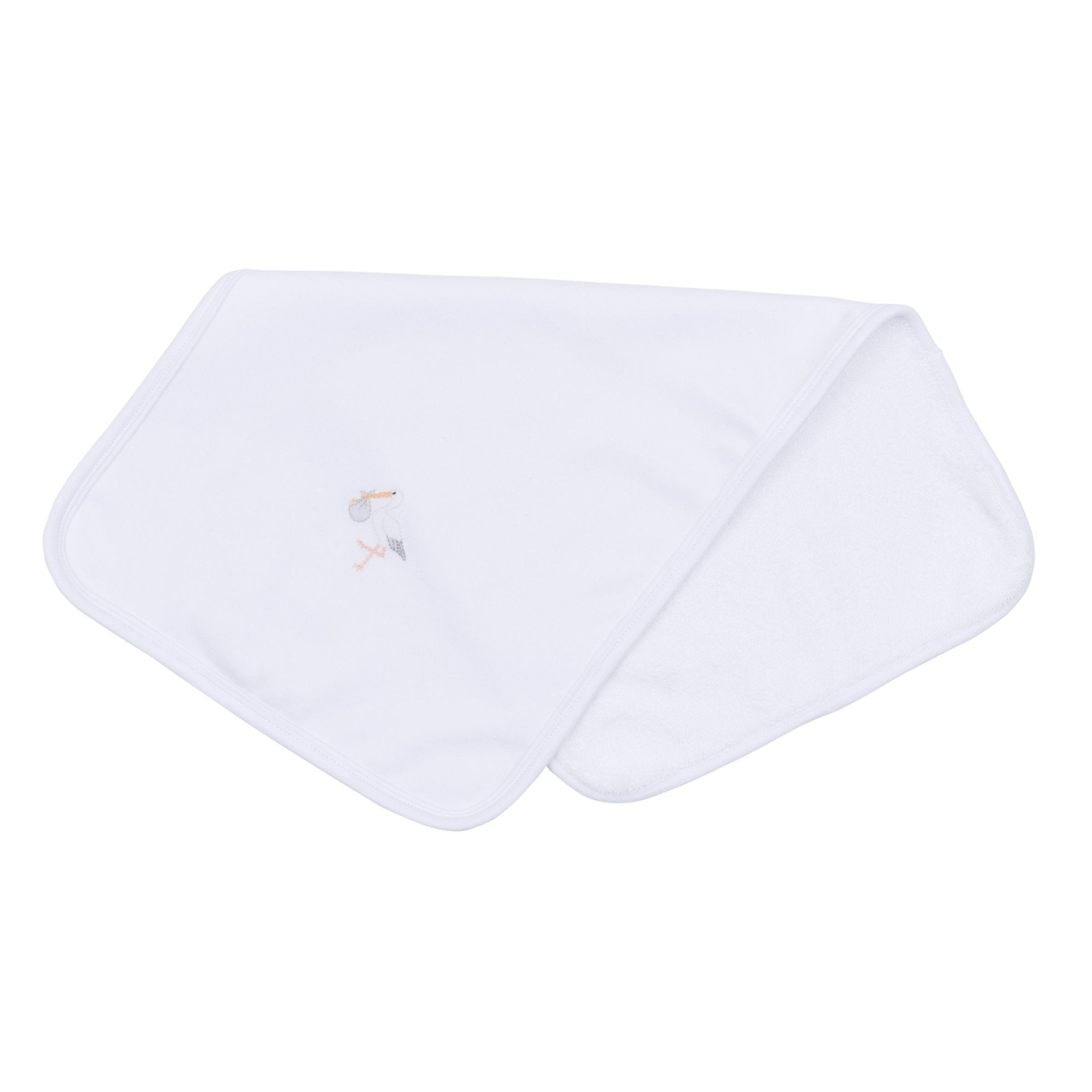 Vintage Stork Burp Cloth - White - Magnolia BabyBurp Cloth
