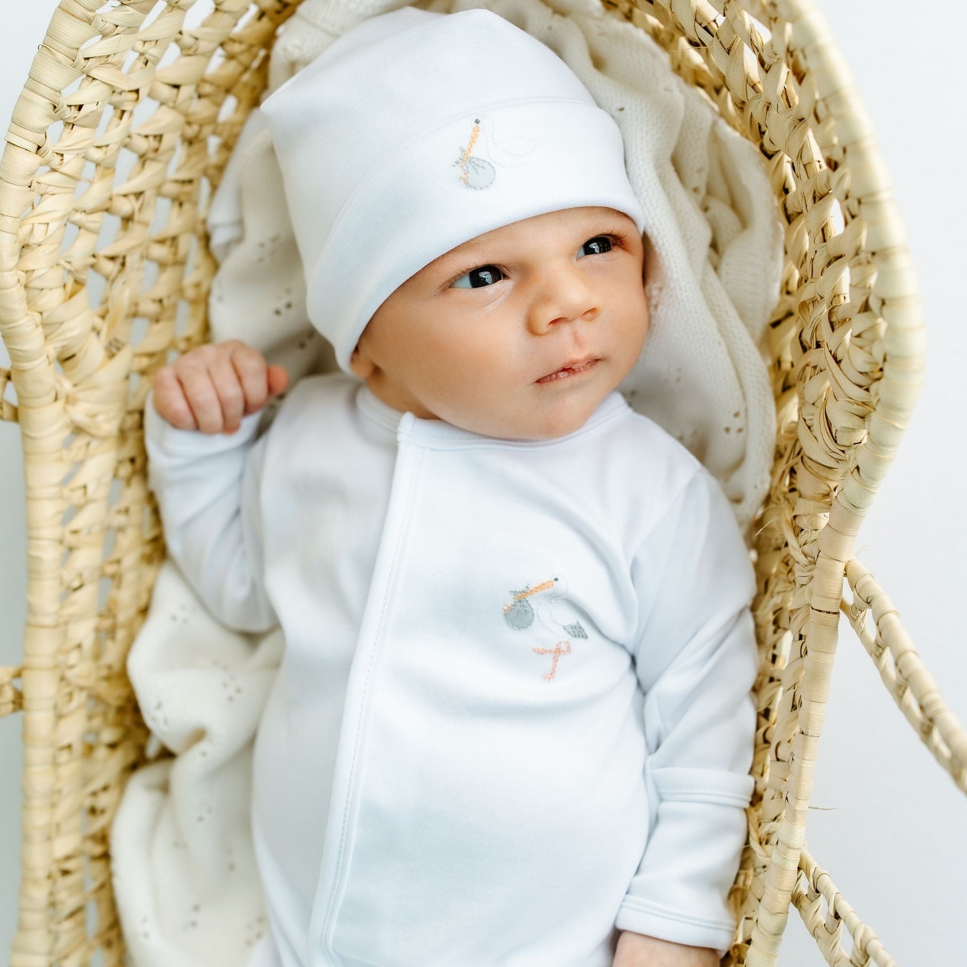 Vintage Stork Converter - White - Magnolia BabyConverter Gown
