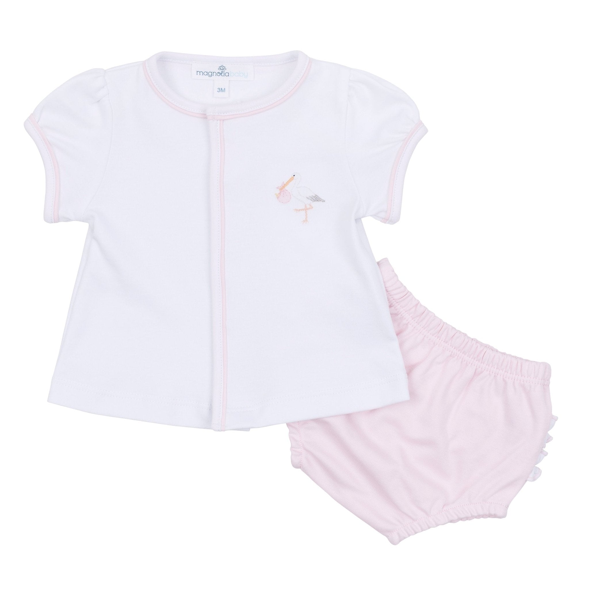 Vintage Stork Diaper Cover Set - Pink - Magnolia BabyDiaper Cover