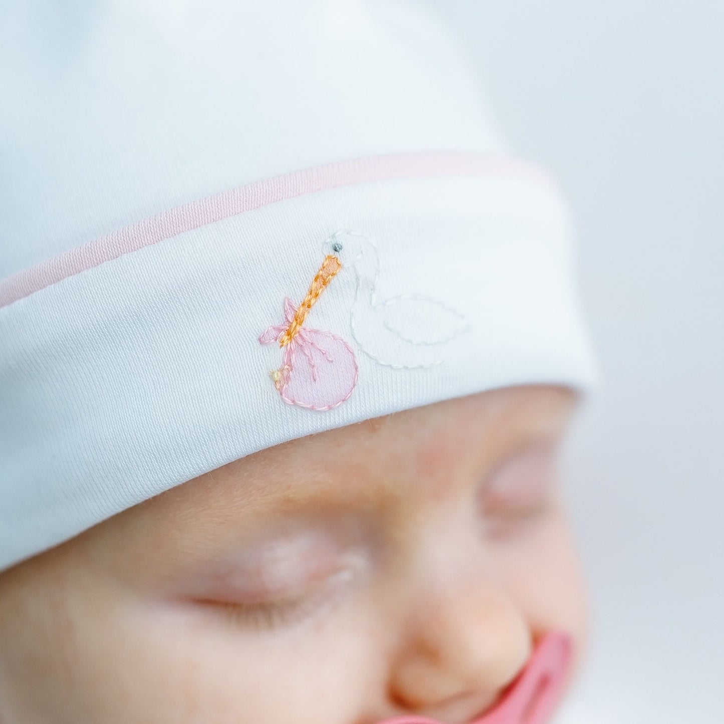 Vintage Stork Hat - Pink - Magnolia BabyHat