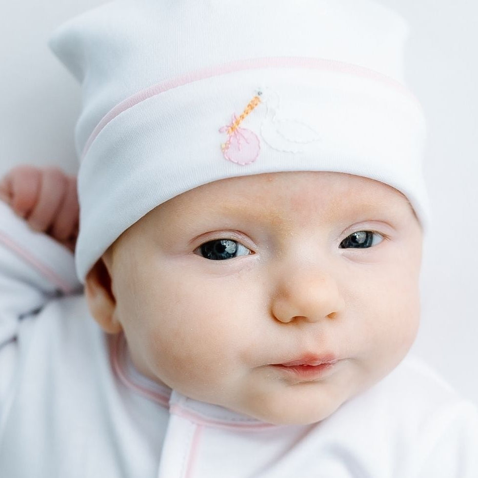 Vintage Stork Hat - Pink - Magnolia BabyHat