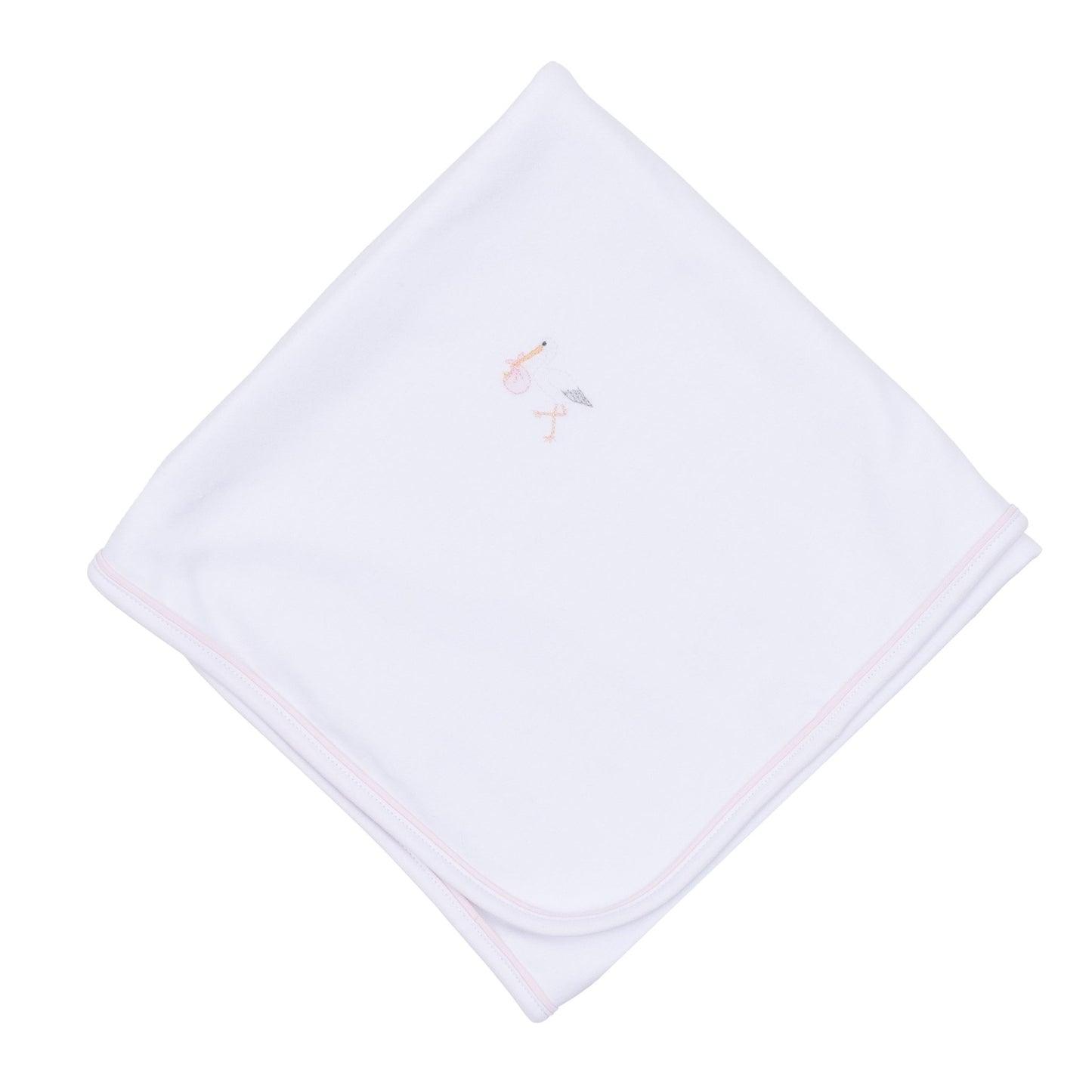 Vintage Stork Receiving Blanket - Pink - Magnolia BabyReceiving Blanket