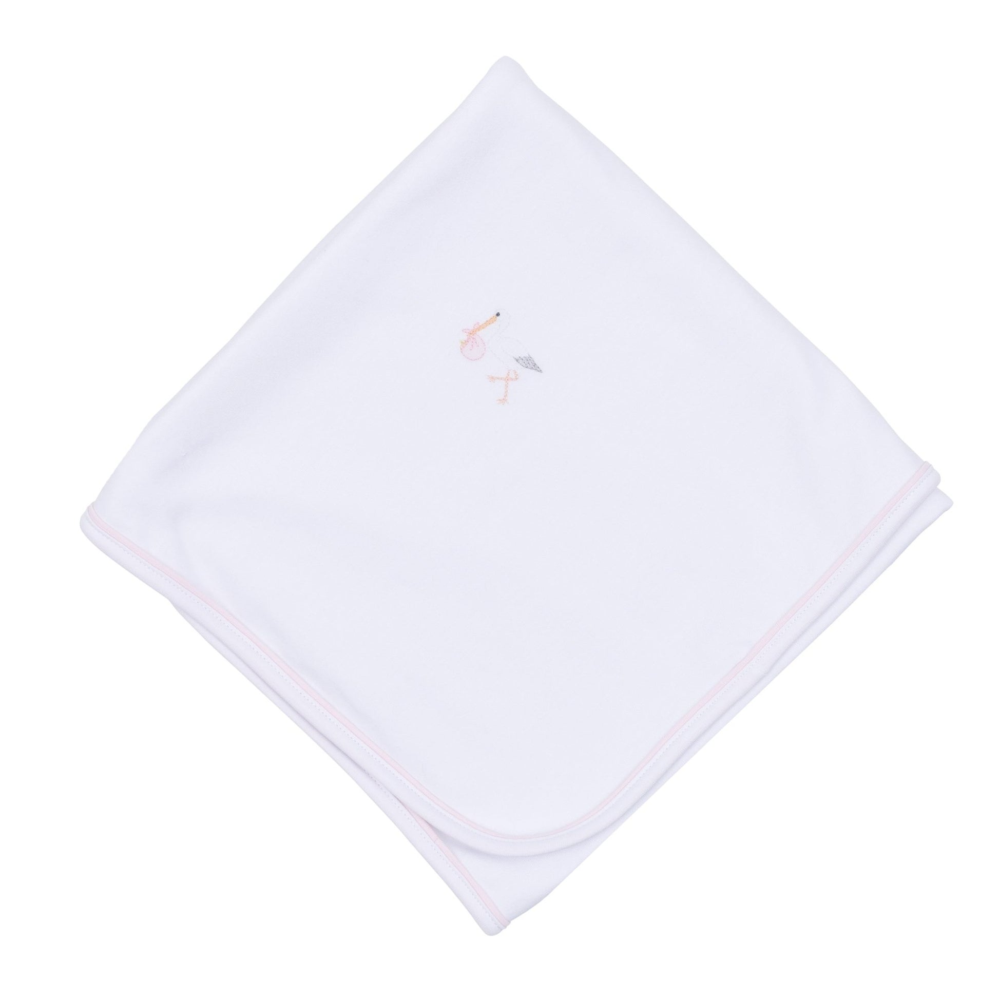 Vintage Stork Receiving Blanket - Pink - Magnolia BabyReceiving Blanket