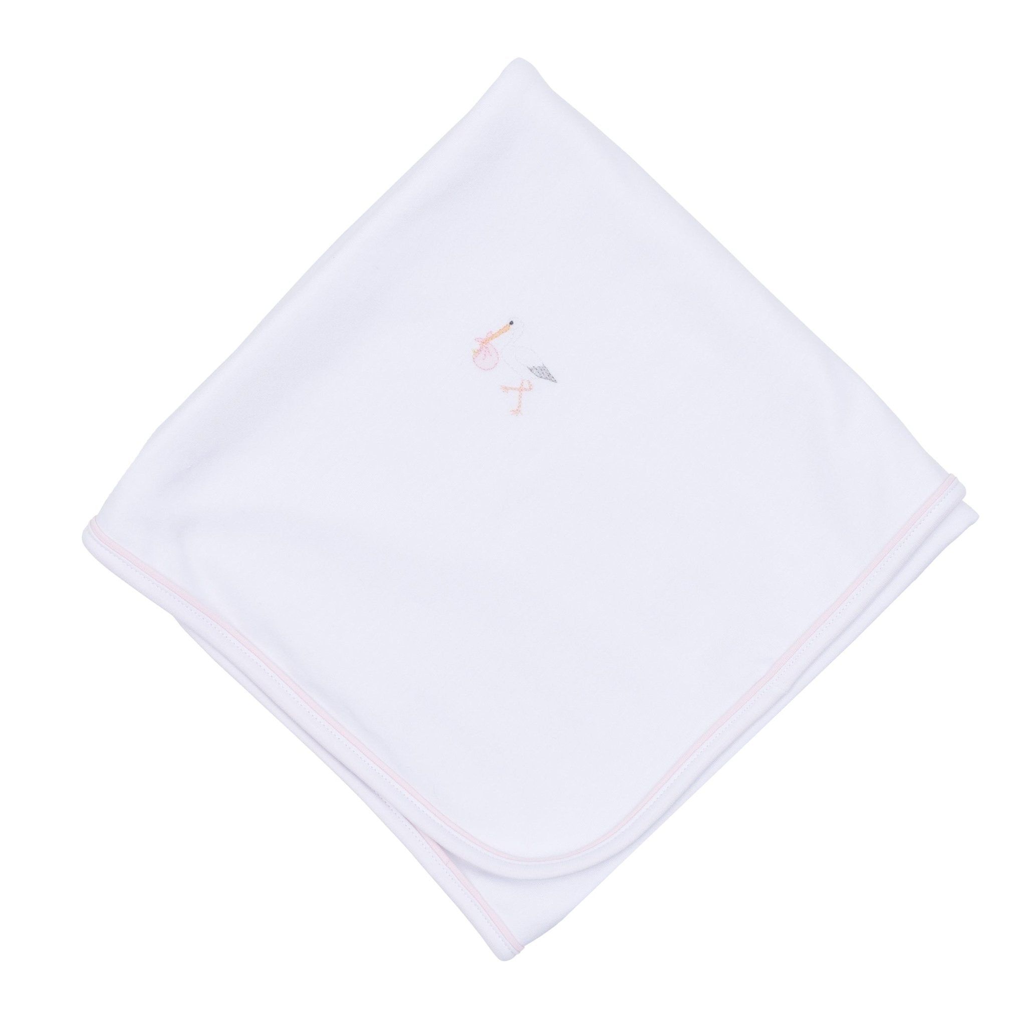 Vintage Stork Receiving Blanket - Pink - Magnolia BabyReceiving Blanket