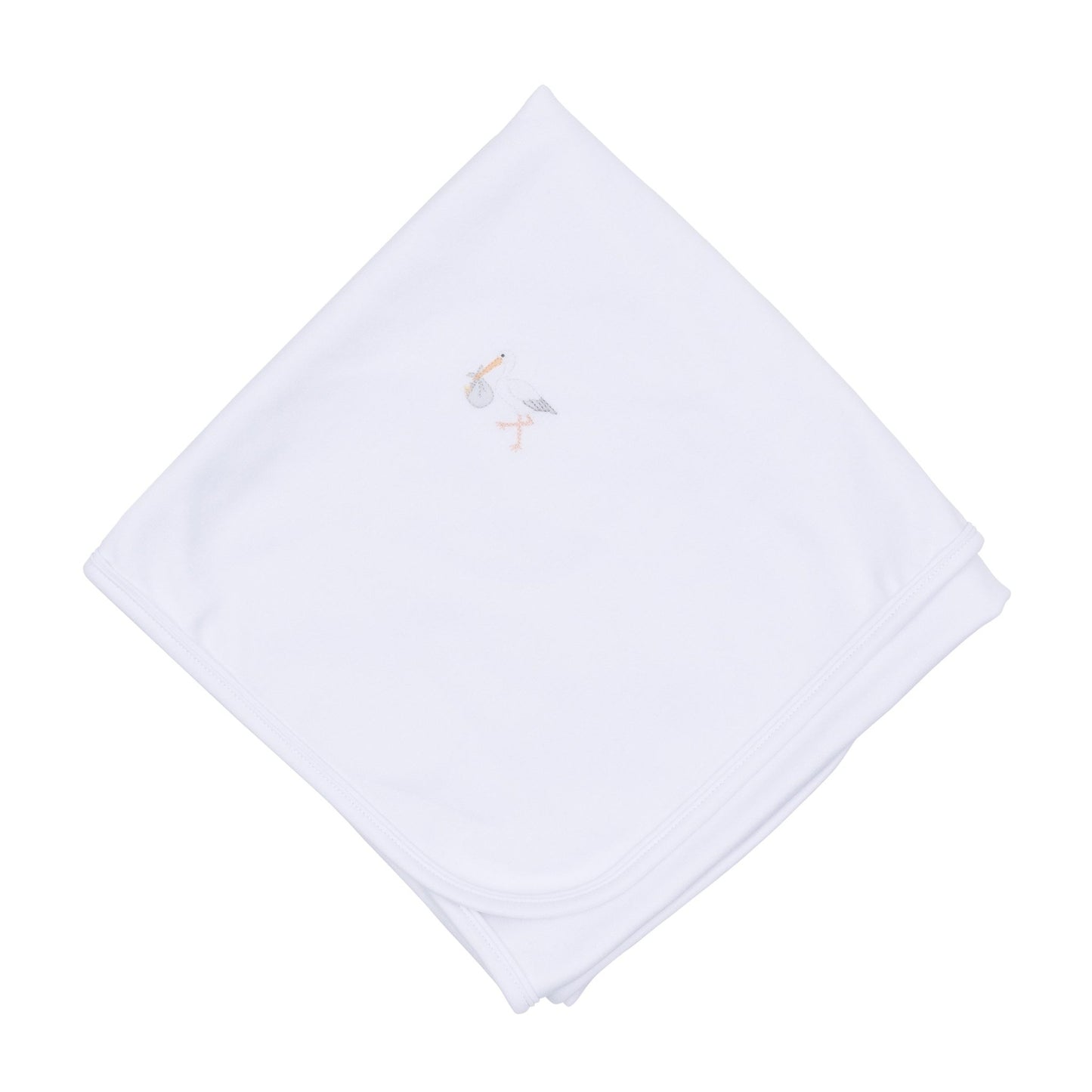 Vintage Stork Receiving Blanket - White - Magnolia BabyReceiving Blanket