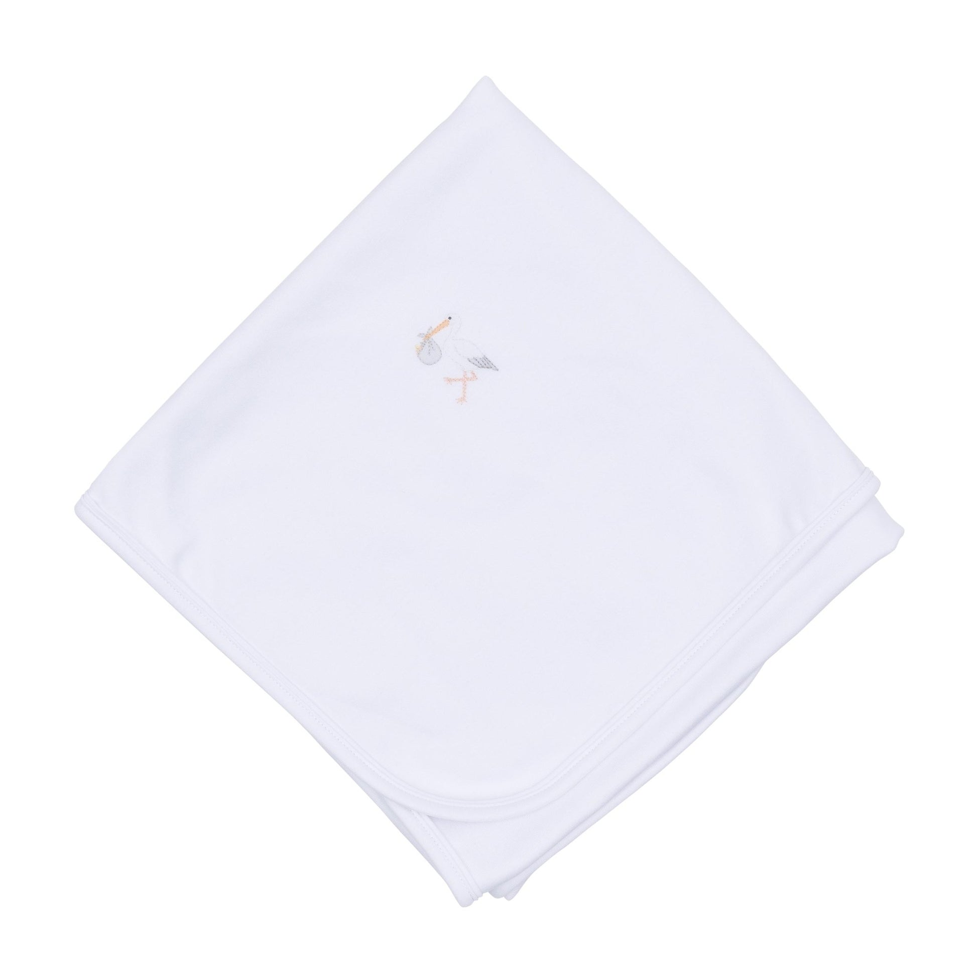Vintage Stork Receiving Blanket - White - Magnolia BabyReceiving Blanket