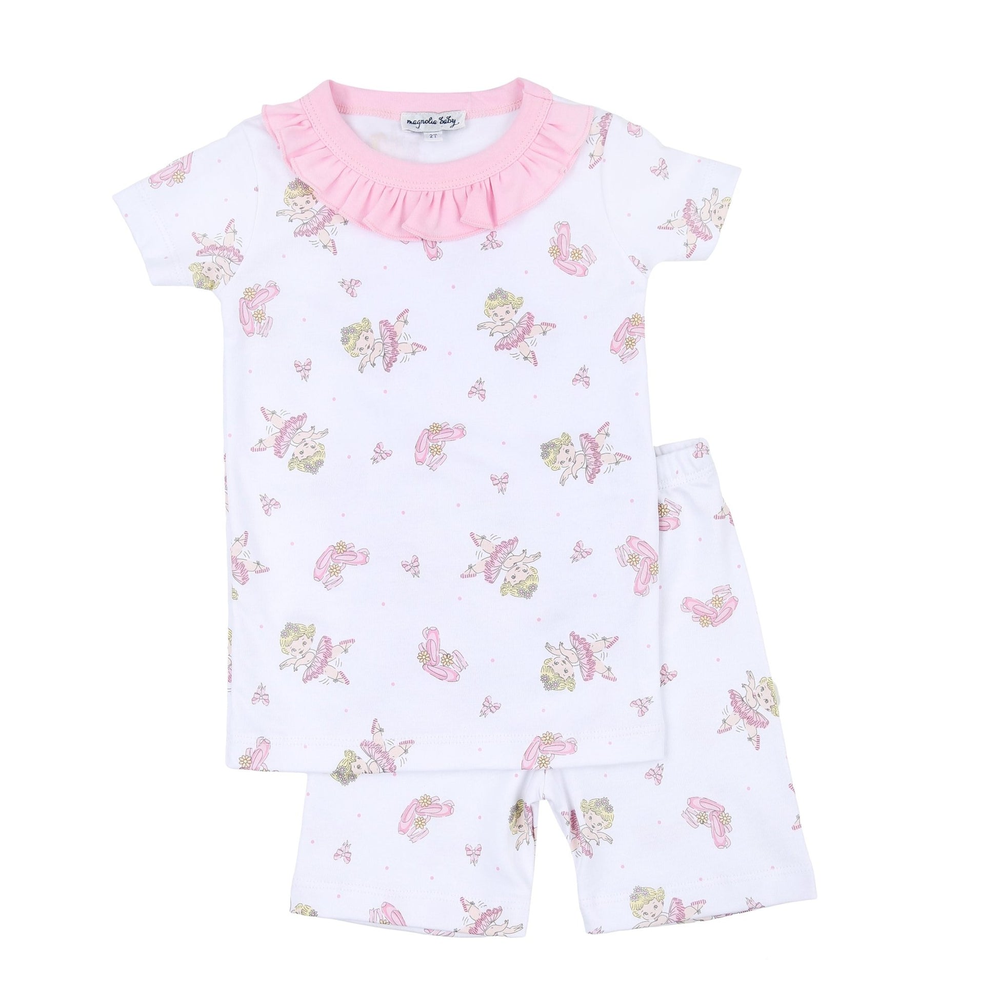 Vintage Tiny Toes Ruffle Short Pajamas - Magnolia BabyShort Pajamas