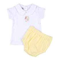  Vintage Turkey Embroidered Collared Diaper Cover Set - Magnolia BabyDiaper Cover