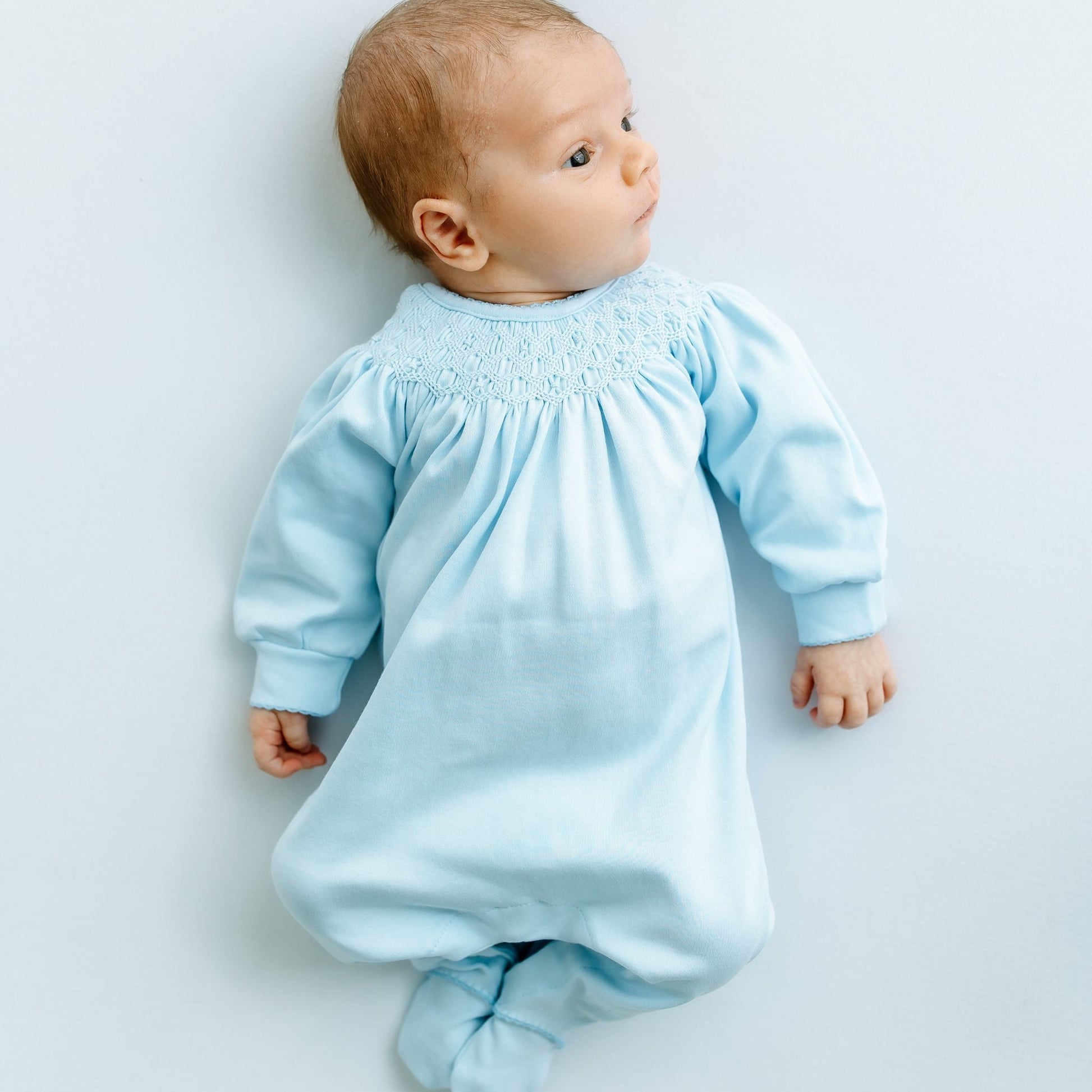 Walker's Classics Bishop Footie - Light Blue - Magnolia BabyFootie