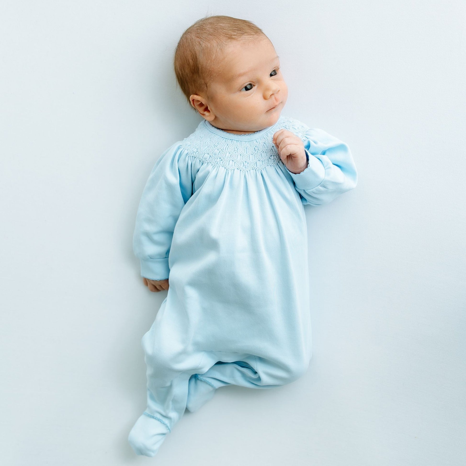 Walker's Classics Bishop Footie - Light Blue - Magnolia BabyFootie