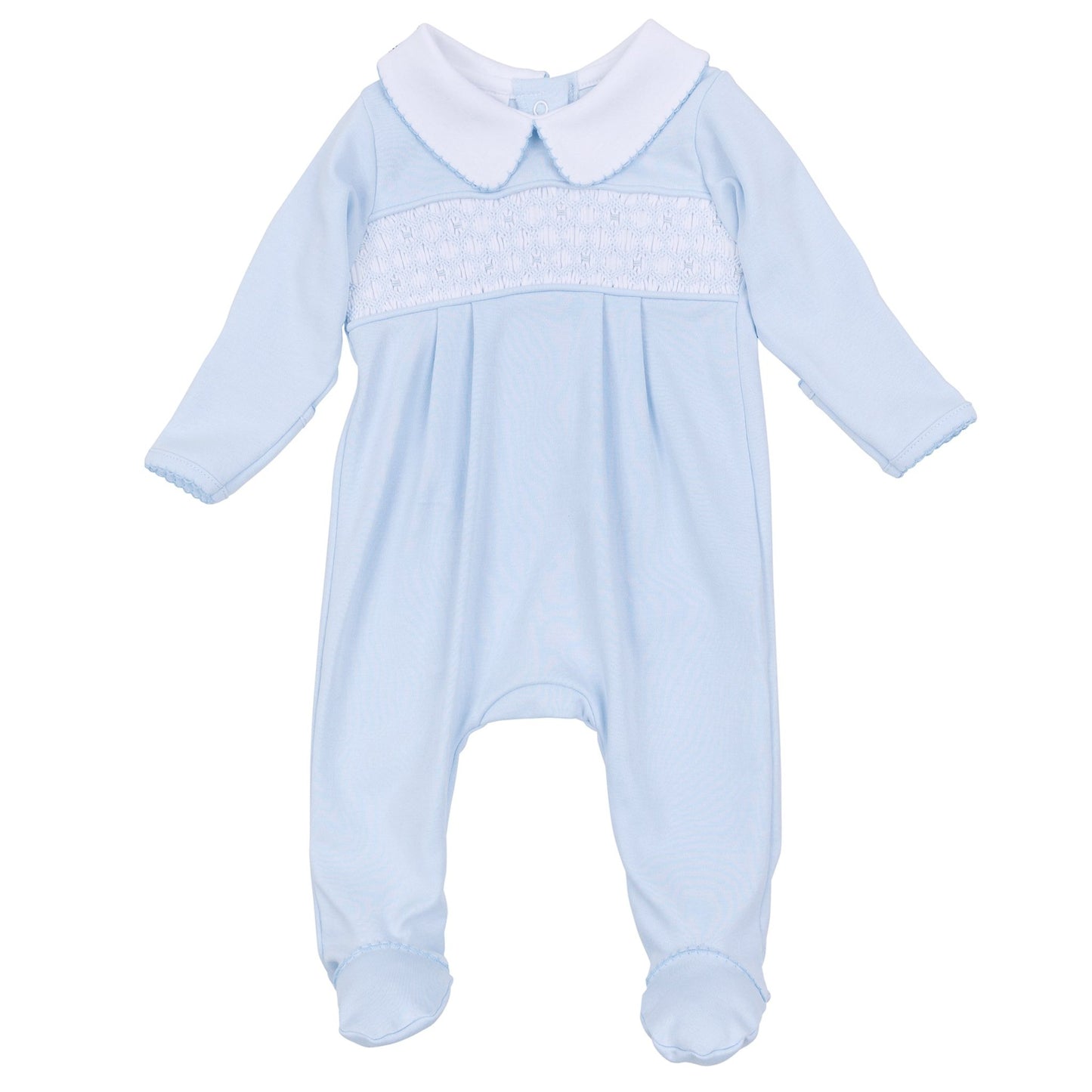 Walker's Classics Smocked Footie - Light Blue - Magnolia BabyFootie