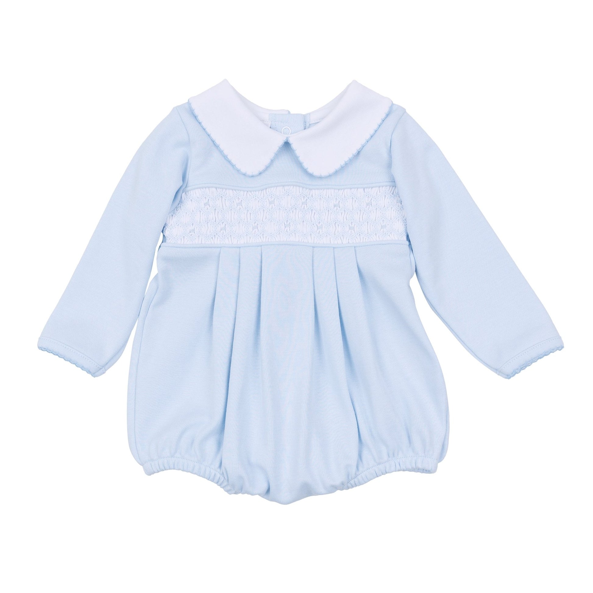Walker's Classics Smocked Long Sleeve Bubble - Light Blue - Magnolia BabyBubble