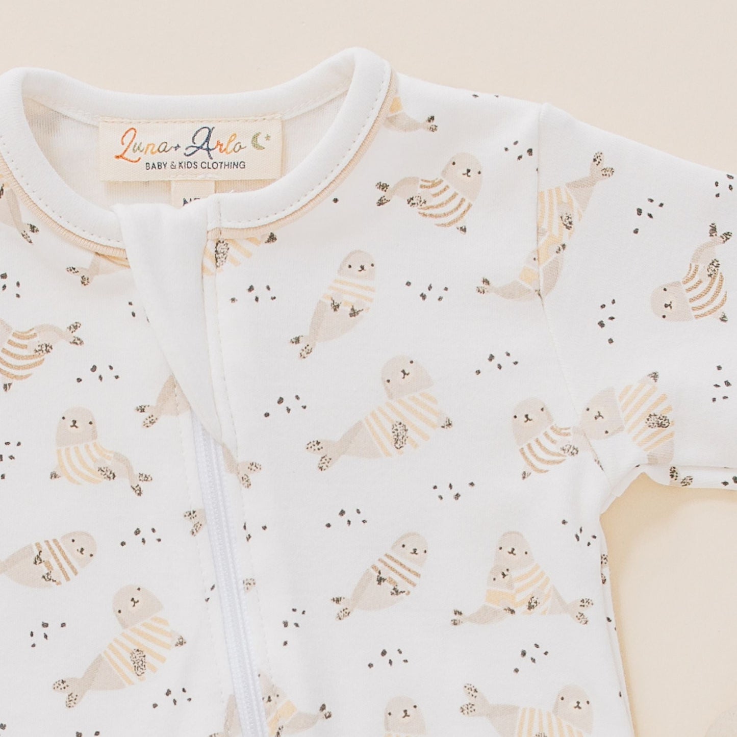 Walrus Cuddles Zip Footie by Luna & Arlo - Magnolia BabyFootie